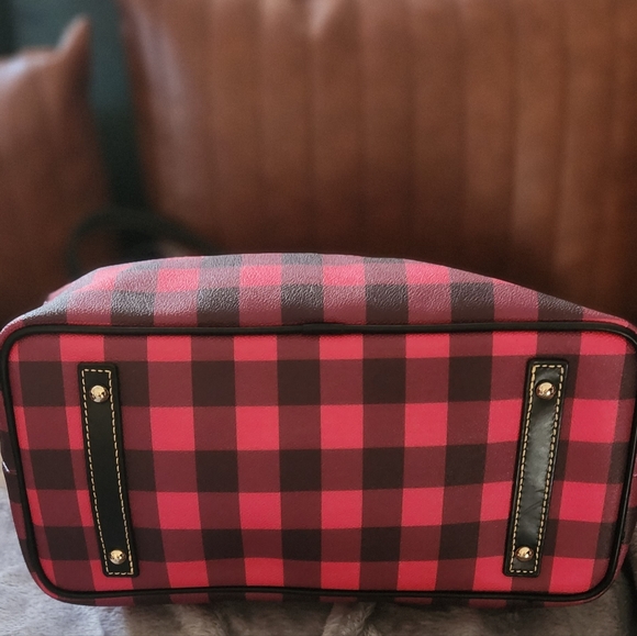 AUTH DOONEY AND BOURKE PLAID BUFFALO LARGE TOTE BAG - Picture 2 of 3